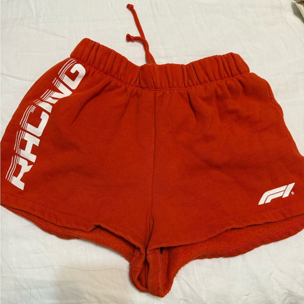 Formula 1 Racing Graphic Red Women's Athletic Shorts XS - Picture 7 of 8